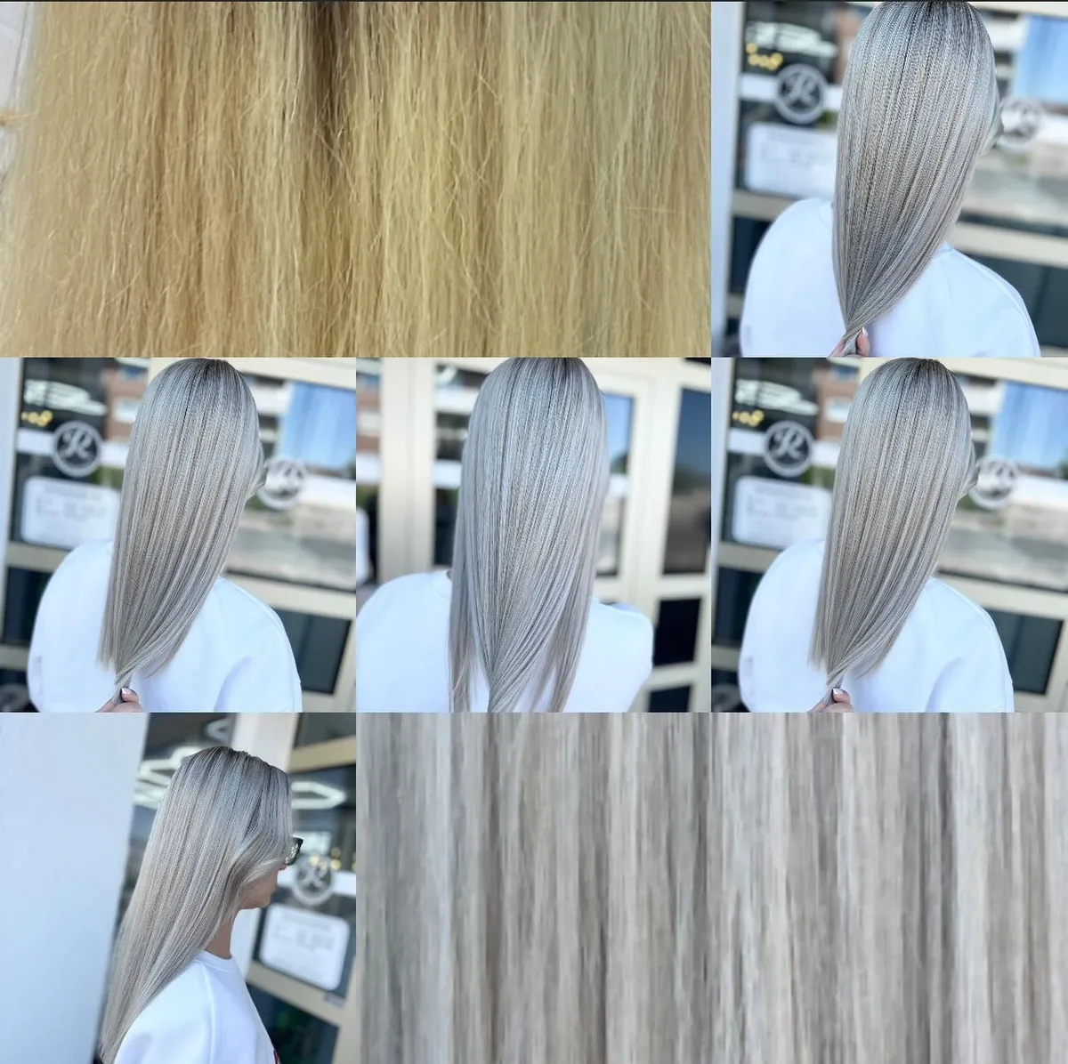 Vorher-Nachher: Hellblond glätten und stylen