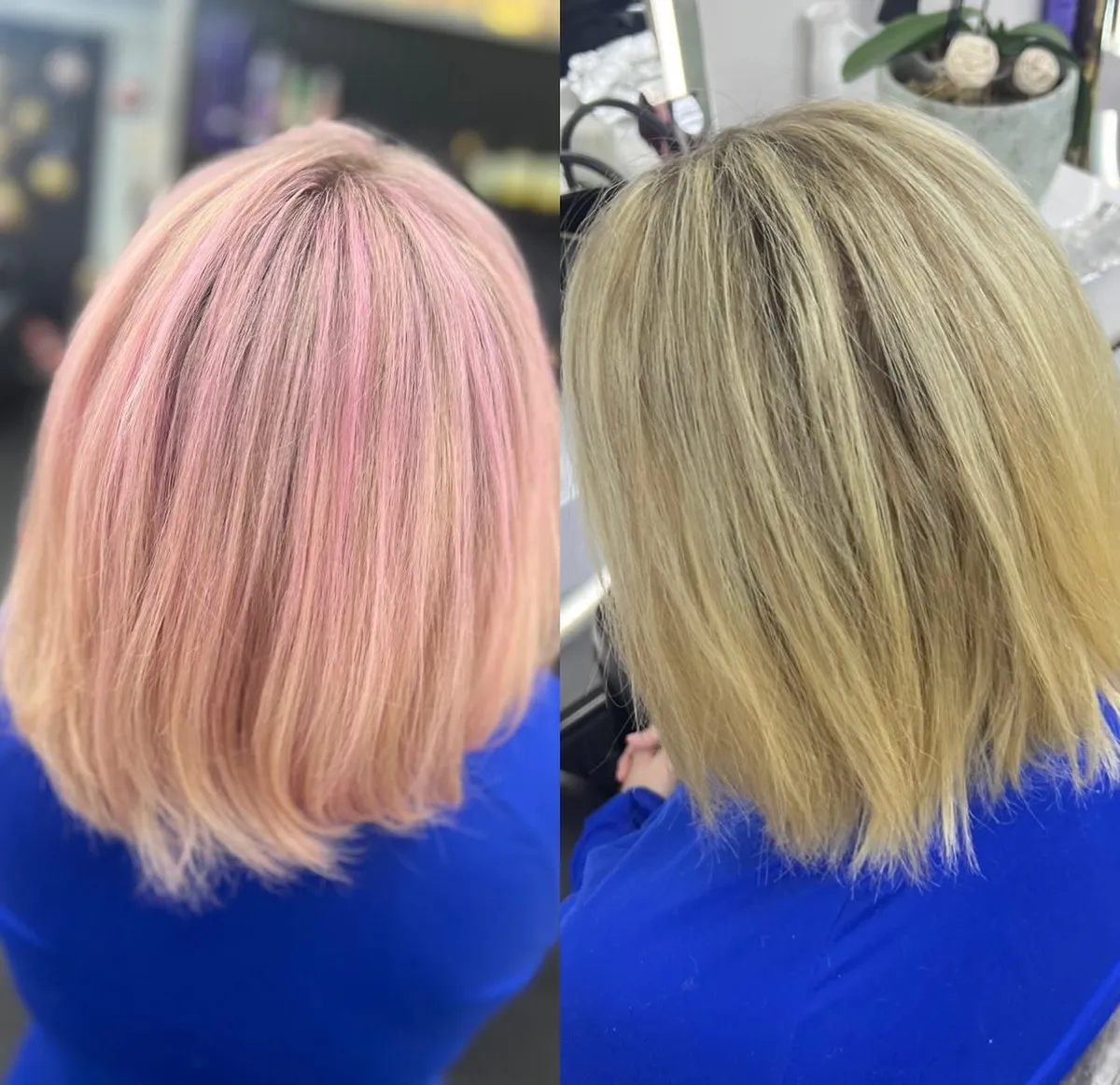 Vorher-Nachher: Kupferrot mit Locken-Styling