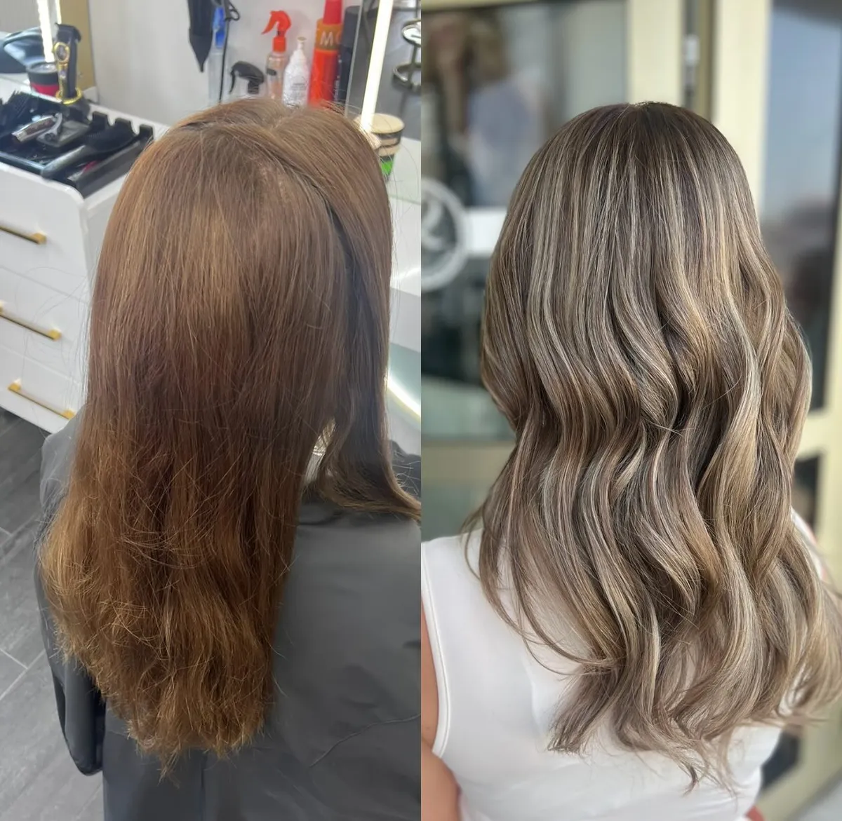 Vorher-Nachher: Natürliche blonde Highlights